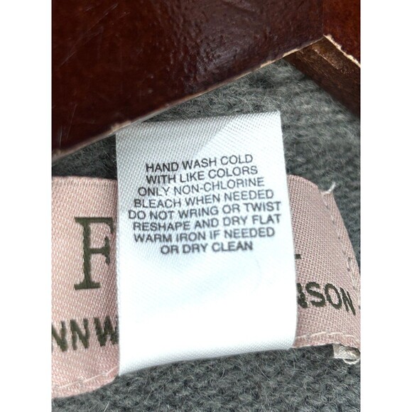 FWM Fennwright Manson Gray Wool Sweater Cardigan Peplum Wrap Womens Sz M 1101R4 - Picture 12 of 12